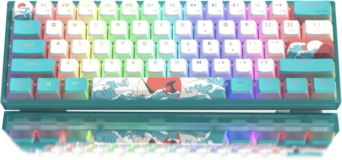 TUKO TUKO WK61 V2 60% Mechanical Gaming Keyboard Blue — product photo