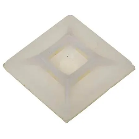 Value Brand Value Brand Cable Tie Mounting Pad 4 Entry 0.2 in Slot Nylon 6/6 100 Pack — product photo