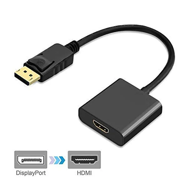LUOM LUOM DisplayPort to HDMI audio video converter Male to Female Black — product photo