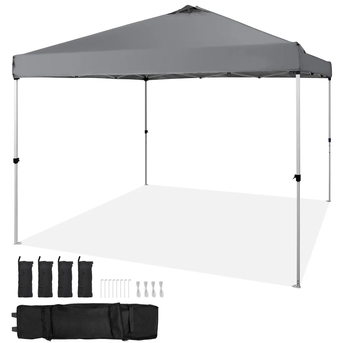 VEVOR VEVOR 10 x 10 ft Pop-Up Canopy 250D PU Silver Coated Dark Gray — product photo