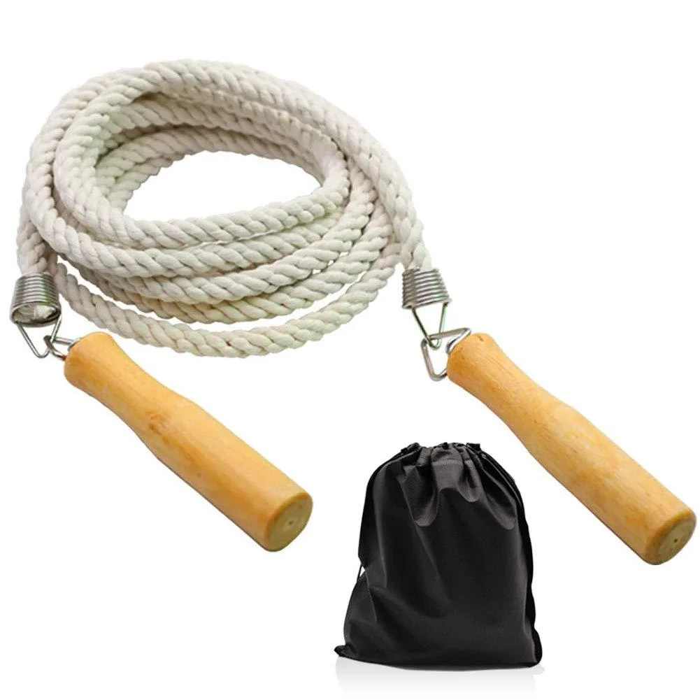  Outdoor toy 16ft cotton rope wooden handle — product photo