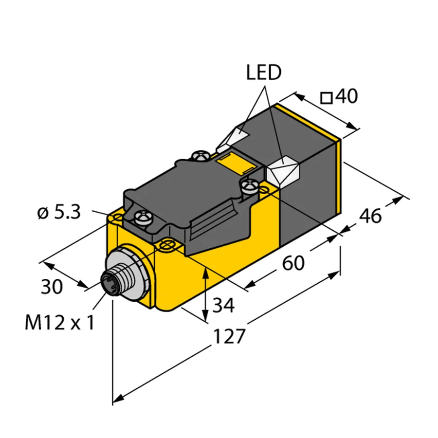 Turck Turck NI40U-CP40-VP4X2-H1141 inductive sensor PNP 40 mm 114x40x40 mm IP68 M12×1 224 g — product photo