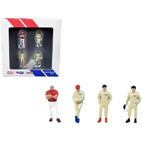 Tarmac Works Tarmac Works "Race Drivers" BRE 4-Figure Set 1/64 vehicle — product photo