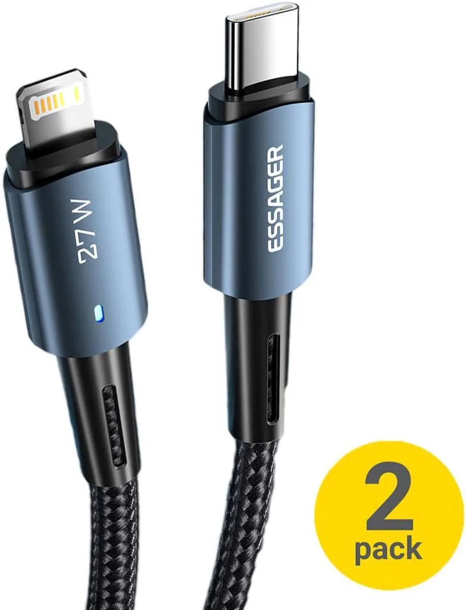 SMUGDESK SMUGDESK USB C to Lightning Cable 10ft Black 2 Pack — product photo
