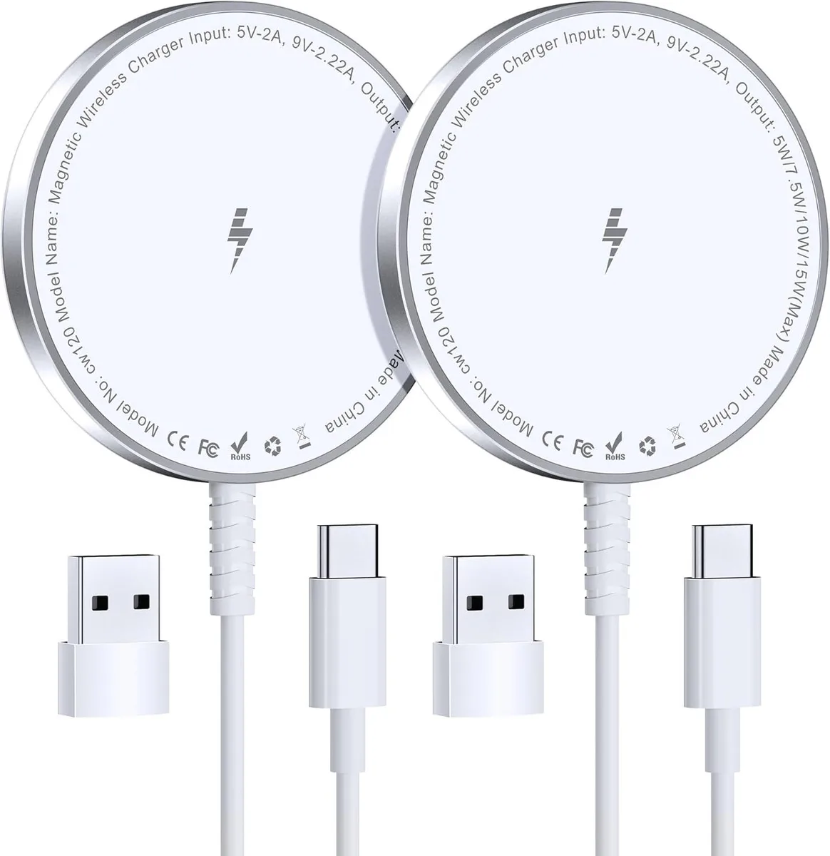 Luisport Luisport Magnetic Wireless Charger 2 Pack iPhone 12-17 Series 15W 360° — product photo
