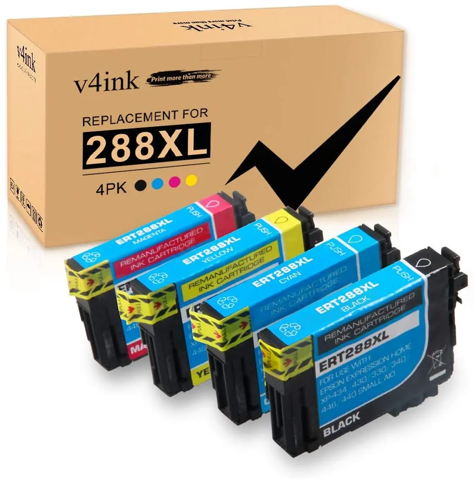 V4ink V4ink T288XL 4 Pack Ink Cartridges Black/Cyan/Magenta/Yellow — product photo