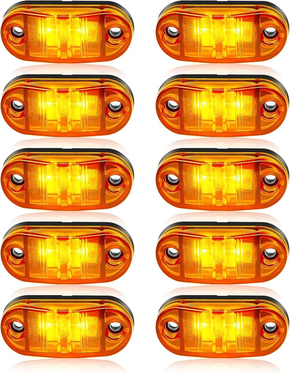 BFKK BFKK 10 Pack Amber DC12-24V IP68 Waterproof LED Trailer Lights Kit rv lighting — product photo