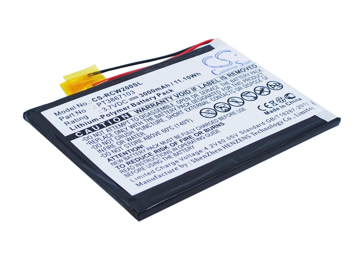 Cameron &amp; Co Cameron &amp; Co DS-CS-RCW200SL 3.7 V 3000 mAh battery — product photo