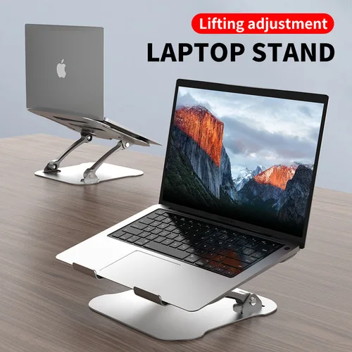 r-just r-just Laptop Stand Silver Aluminum Adjustable Office Furniture — product photo