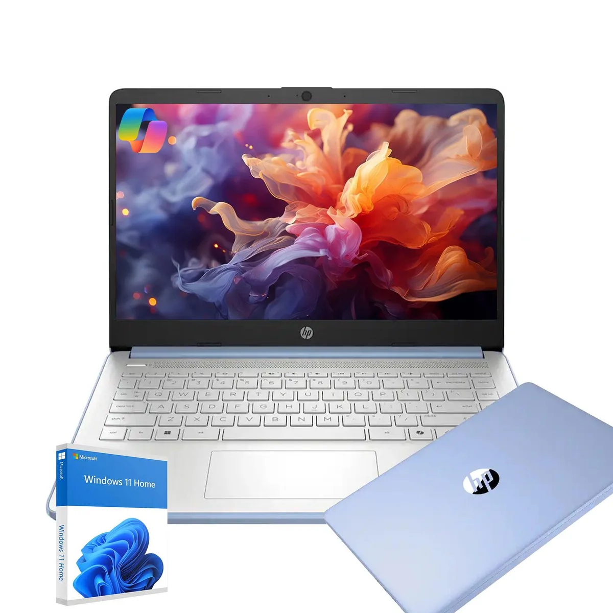 HP HP ENVY 14 dq6012dx laptop, Intel N150, 4GB DDR4, 128GB UFS, 14" HD, Blue — product photo
