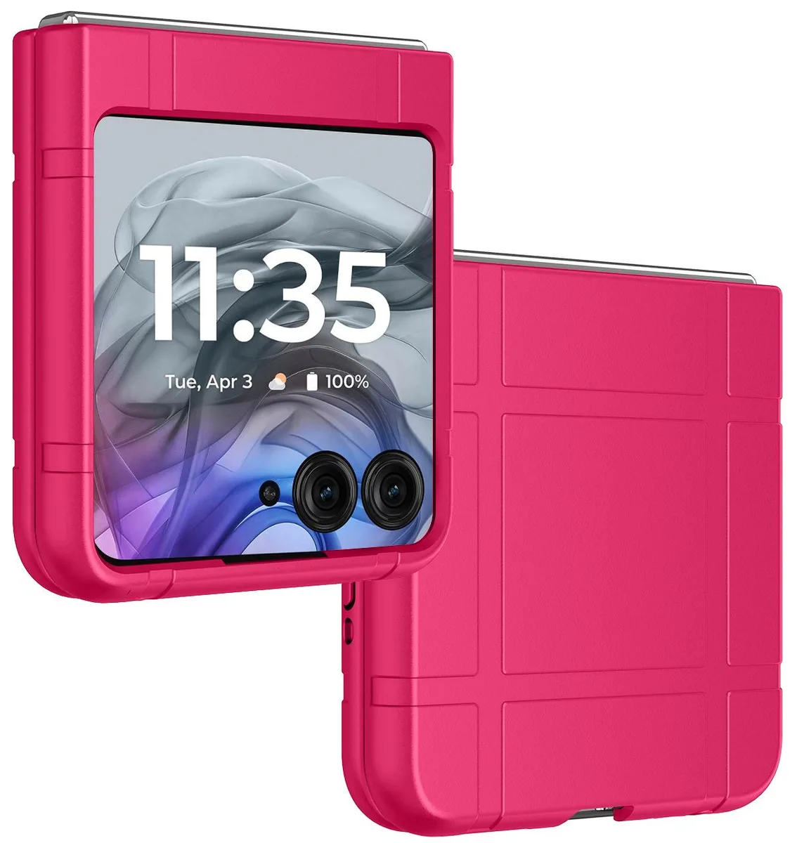 Nakedcellphone Nakedcellphone Textured Hard Case for Motorola RAZR 2024 2025 2026 Bright Hot Pink — product photo
