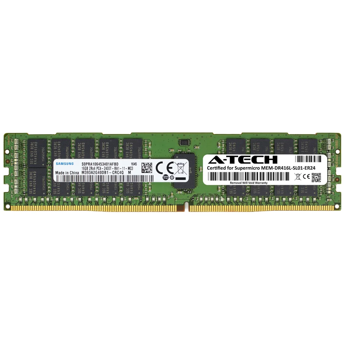 A-Tech A-Tech 16GB DDR4 2400MHz ECC Registered RDIMM 2Rx4 CL17 1.2V Supermicro Certified — product photo