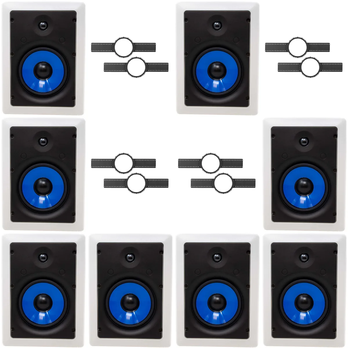 KLH KLH WK-6600 Installation Kit &amp; Legrand HT5651 5000 Series 6.5" In-Wall Speakers — product photo