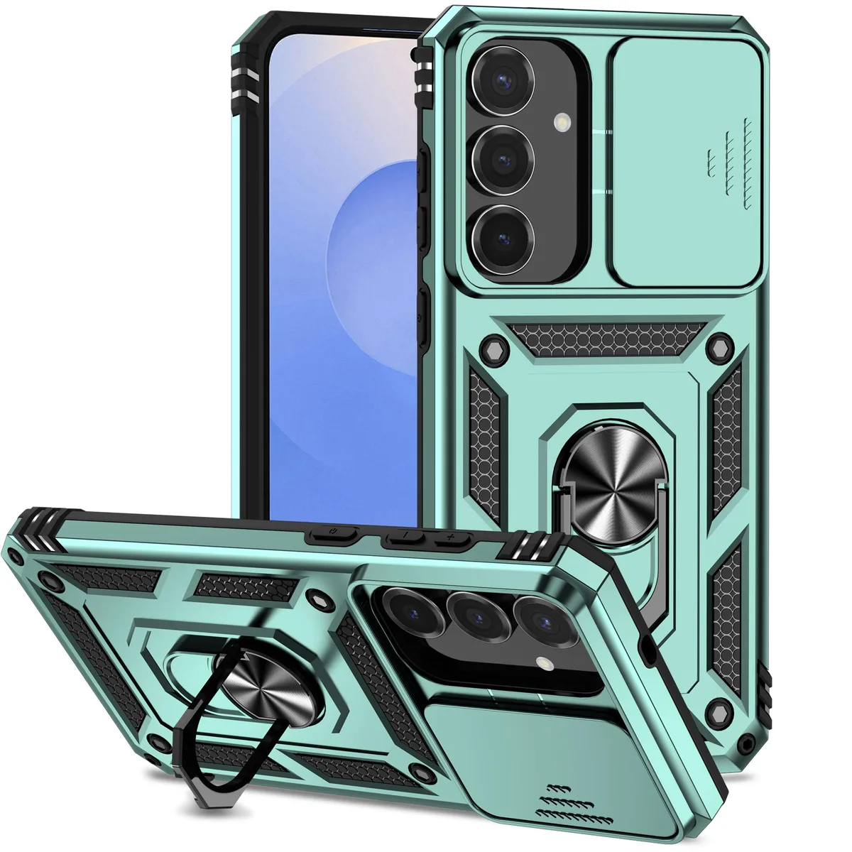 TYJKeJi TYJKeJi Case with Stander KickStand for Samsung Galaxy S25 FE Green — product photo