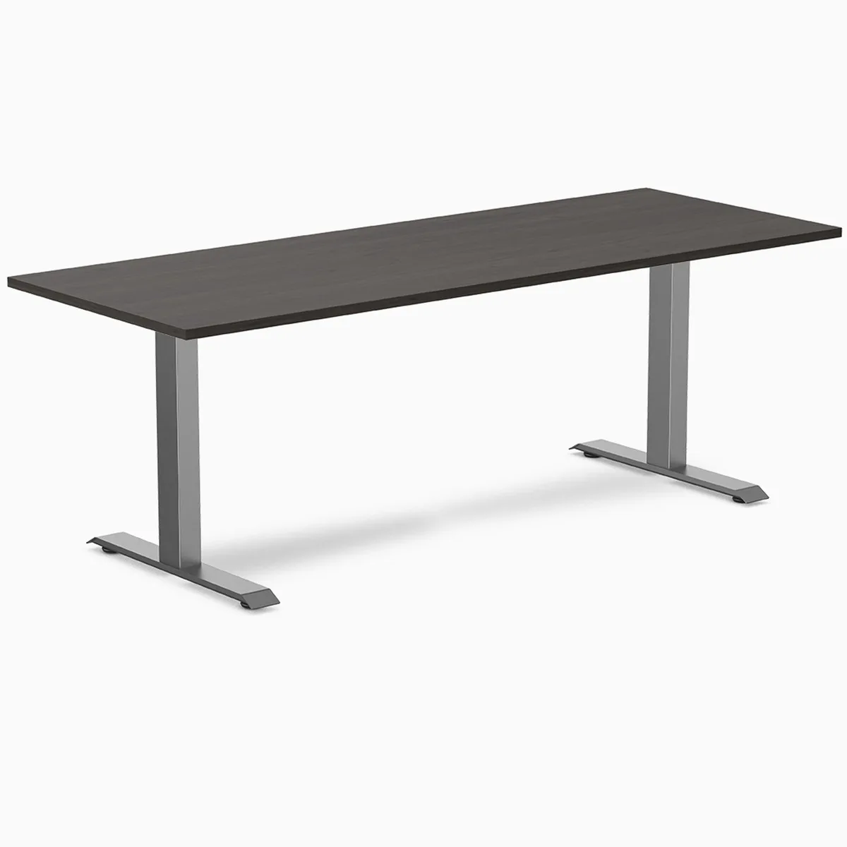 Desky Desky Zero Laminate Office Desk Burnished Wood 78.7 x 29.5 in Space Gray — product photo