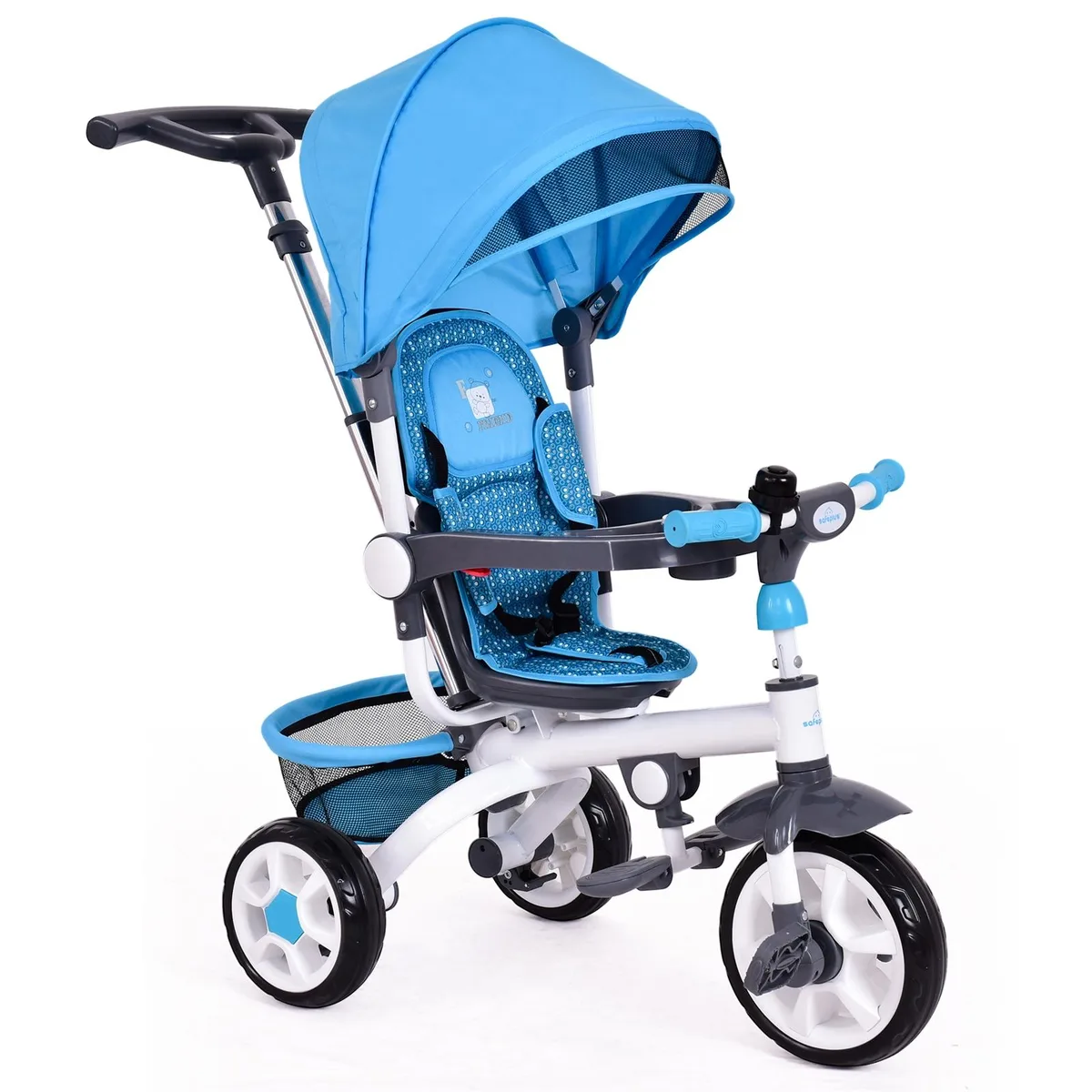 SlickBlue SlickBlue 4-in-1 Detachable Baby Stroller Tricycle Navy Blue — product photo