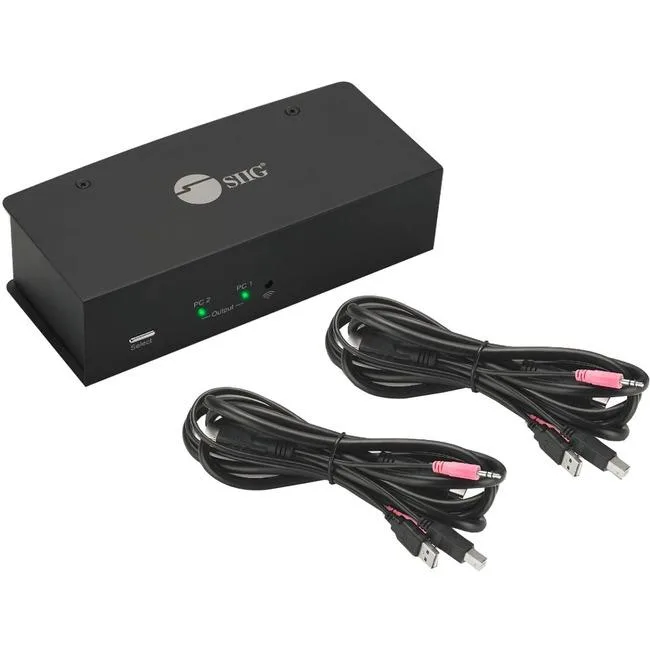 SIIG, Inc SIIG, Inc CEKV0711S1 2x1 Dual View USB HDMI KVM Switch 4K 30Hz — product photo