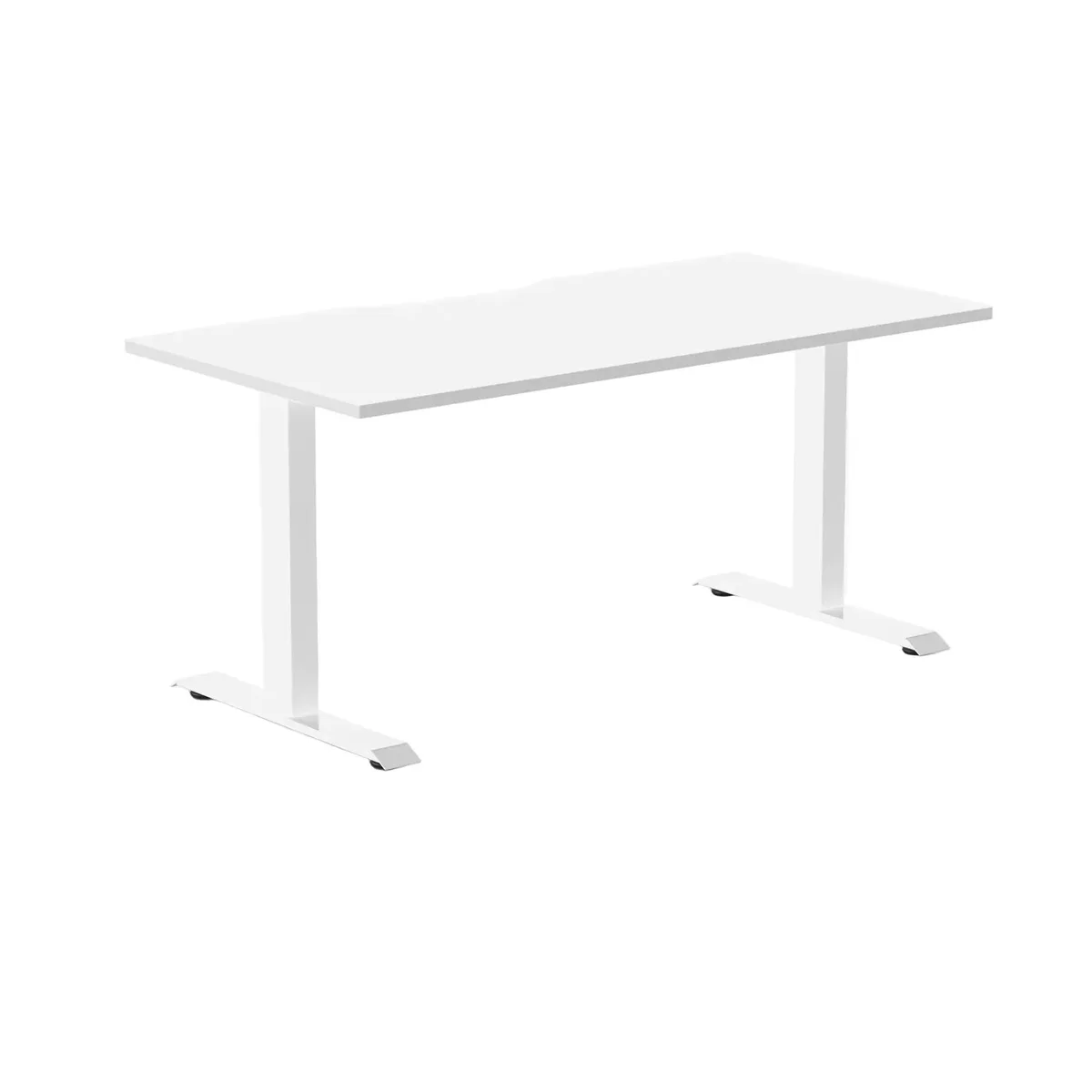 Desky Desky Zero Scalloped Laminate Desk White 59.1 x 29.5 in — product photo
