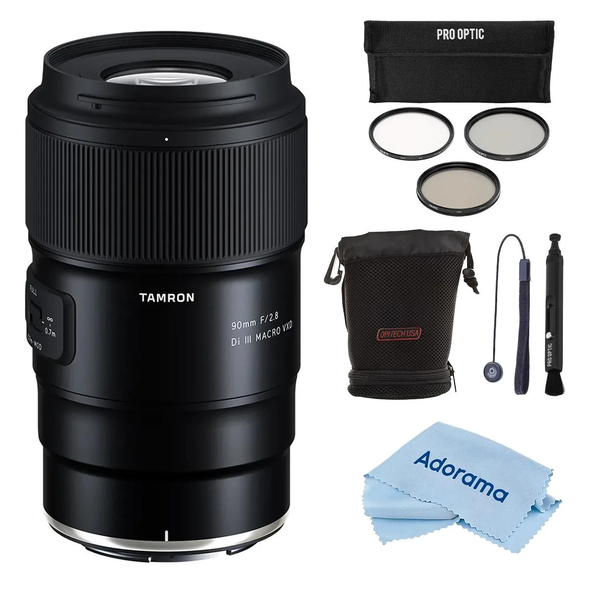 Tamron Tamron 90mm f/2.8 Di III VXD Macro Lens for Nikon Z with Lens Case and 67mm Filter Kit — product photo