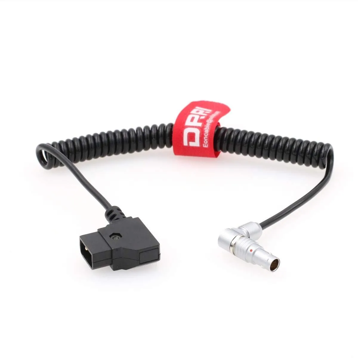 ALSEYE ALSEYE 2 in 1 accessory Right Angle 0B 4 Pin to D-tap Coiled Cable for Zacuto Kameleon EVF — product photo