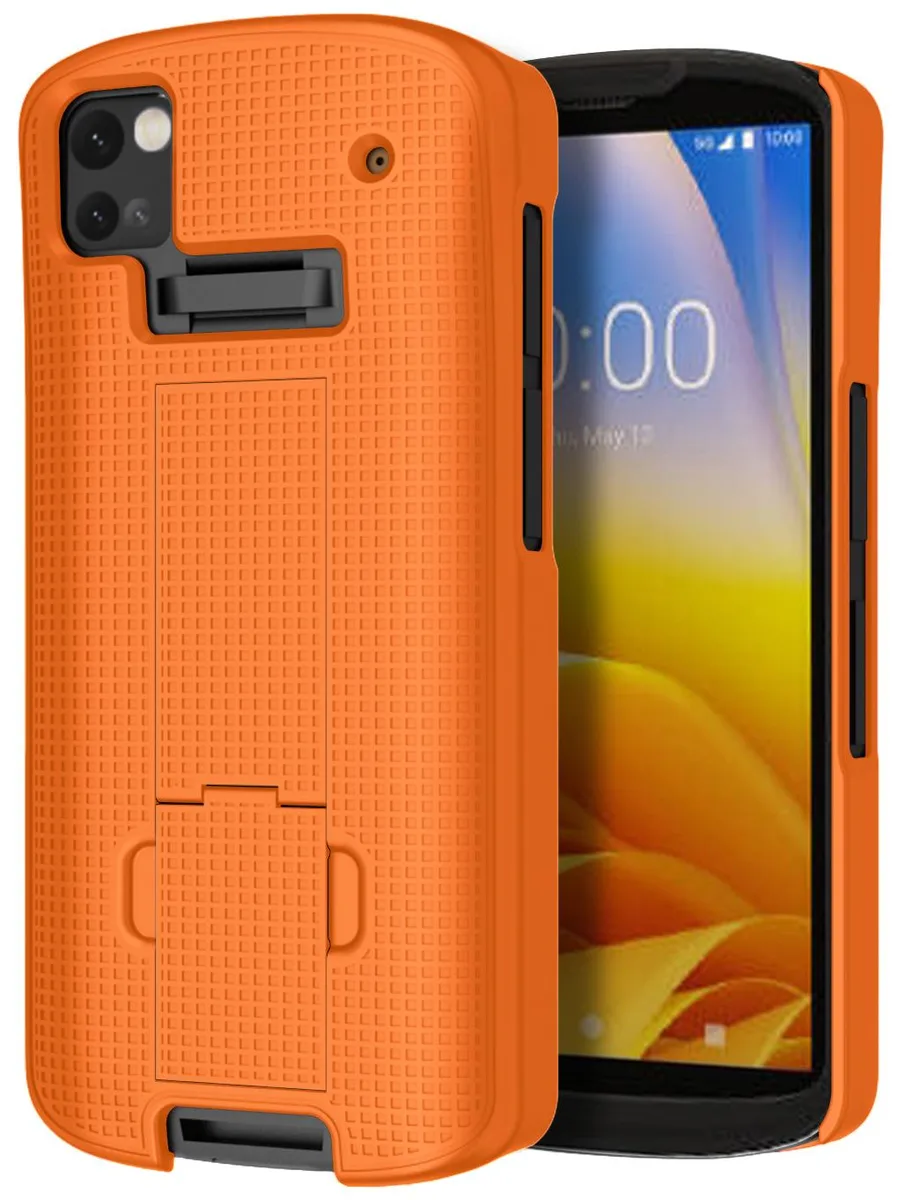 Nakedcellphone Nakedcellphone Textured Case with Kickstand for Zebra TC53 TC58 Orange — product photo