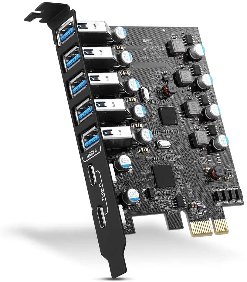 Sponge Tech Sponge Tech PCI-E to USB 3.0 7-Port Expansion Card — product photo