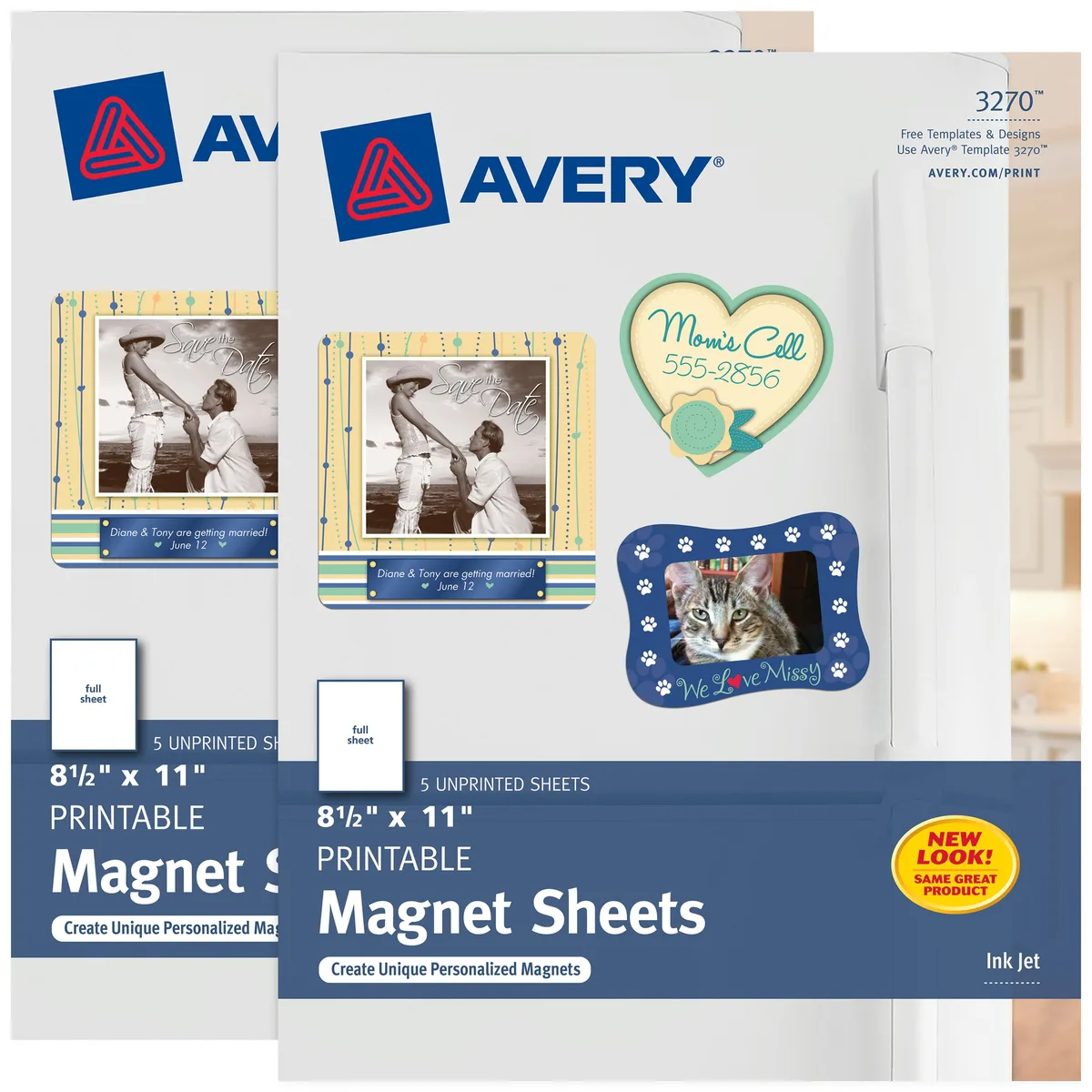 Avery Avery Printable Magnet Sheets 8.5" x 11" White 2 Packs 10 Sheets 5814 — product photo
