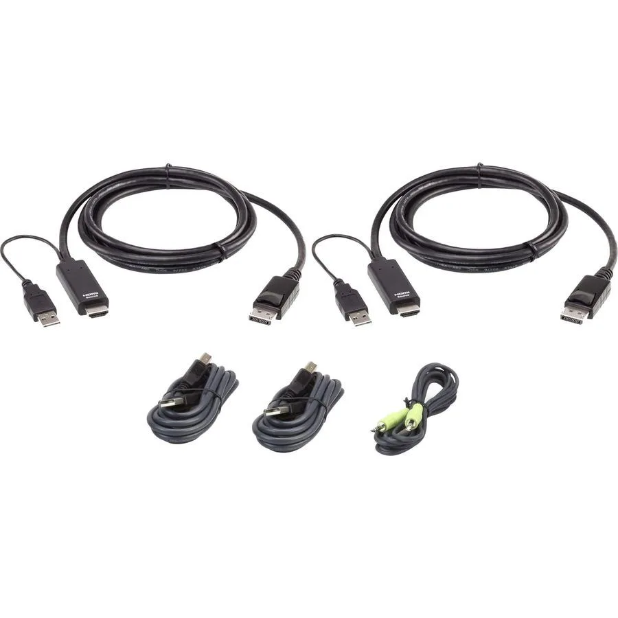 ATEN TECHNOLOGIES ATEN TECHNOLOGIES 1.8M USB Universal Dual Display Secure KVM Cable Kit — product photo