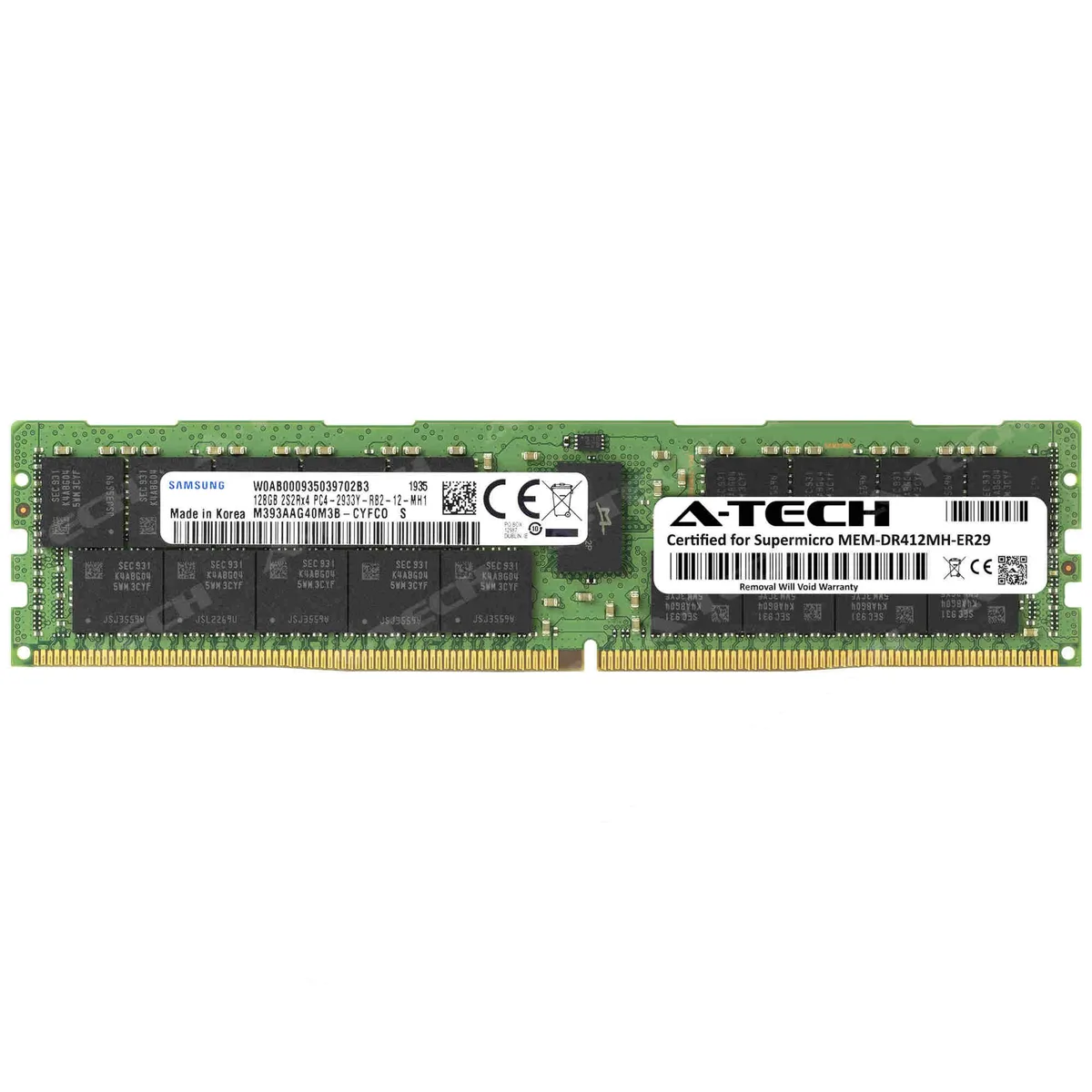 A-Tech A-Tech 128GB DDR4 2933MHz CL21 1.20V ECC Registered 288-Pin Server Memory — product photo