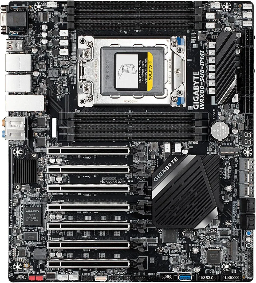 GIGABYTE GIGABYTE GA-WRX80-SU8-IPMI (rev. 1.0) AMD motherboard — product photo