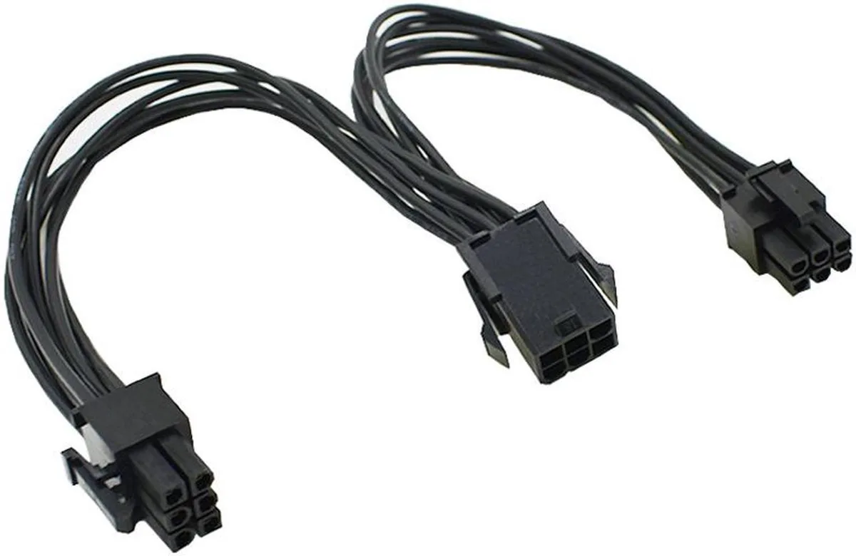 Vszerda Vszerda 6-pin PCIe to dual 6-pin splitter cable 20cm 18AWG — product photo
