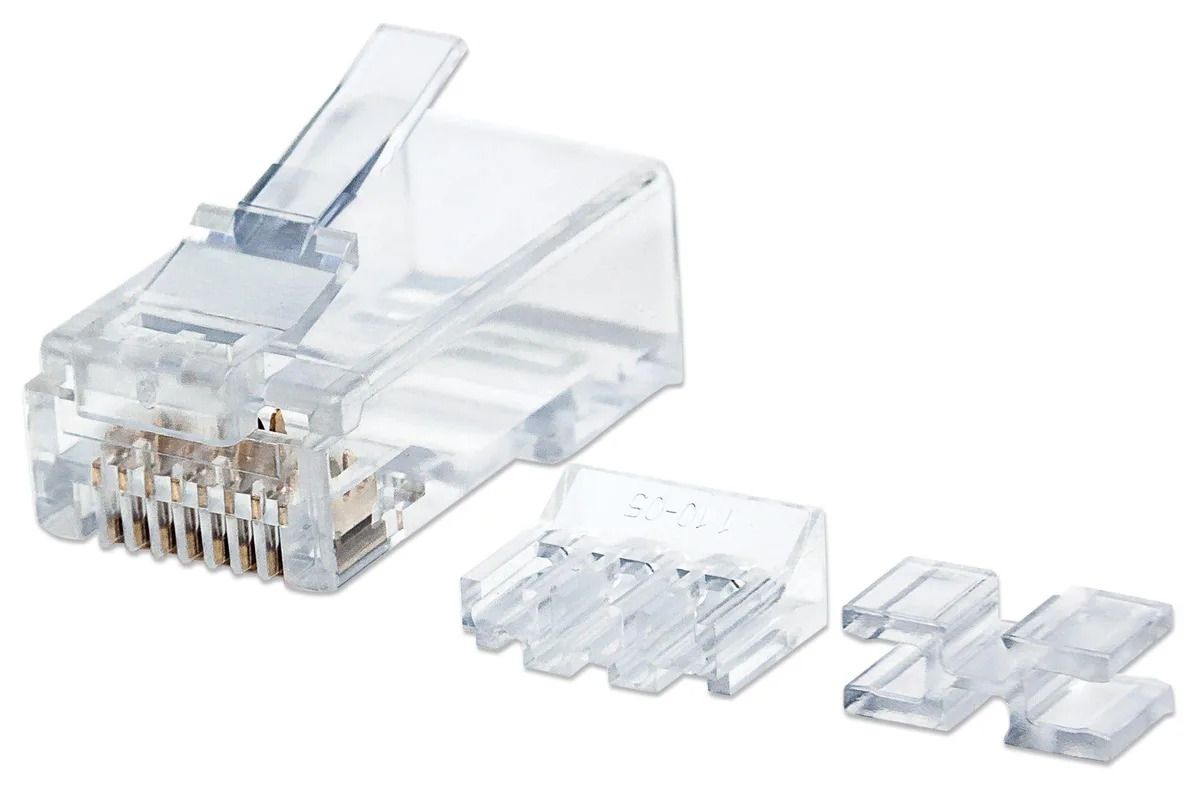 Intellinet Intellinet 790536 Cat6 3-prong RJ45 modular plugs, 80 pack — product photo