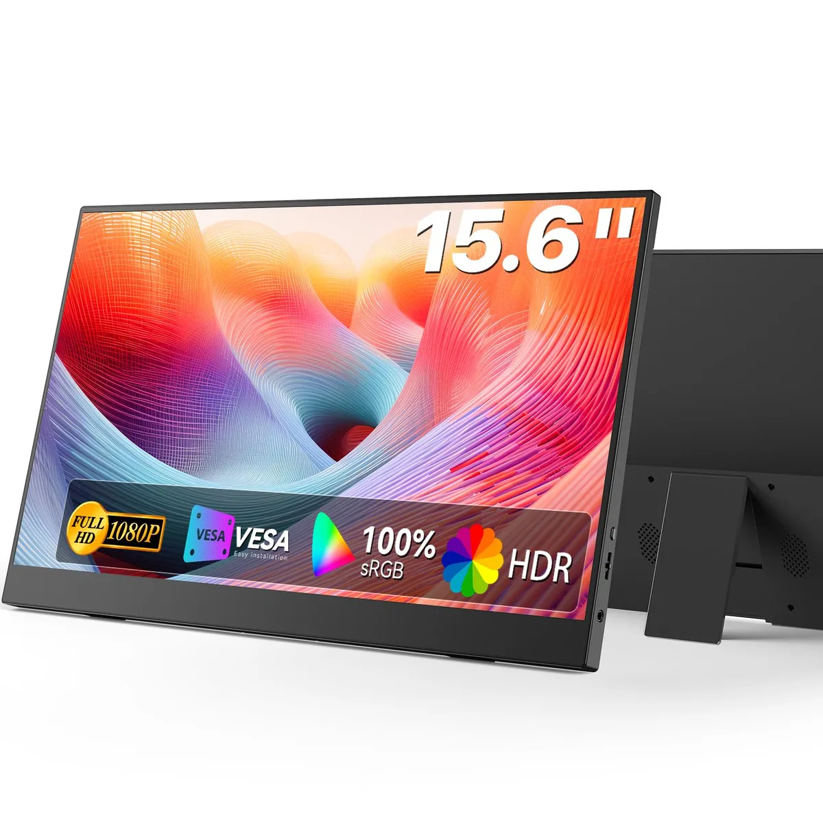 Uperfect Uperfect 15.6" portable monitor 1080p IPS 100% sRGB 60Hz USB-C Mini HDMI built-in stand VESA 75x75mm — product photo
