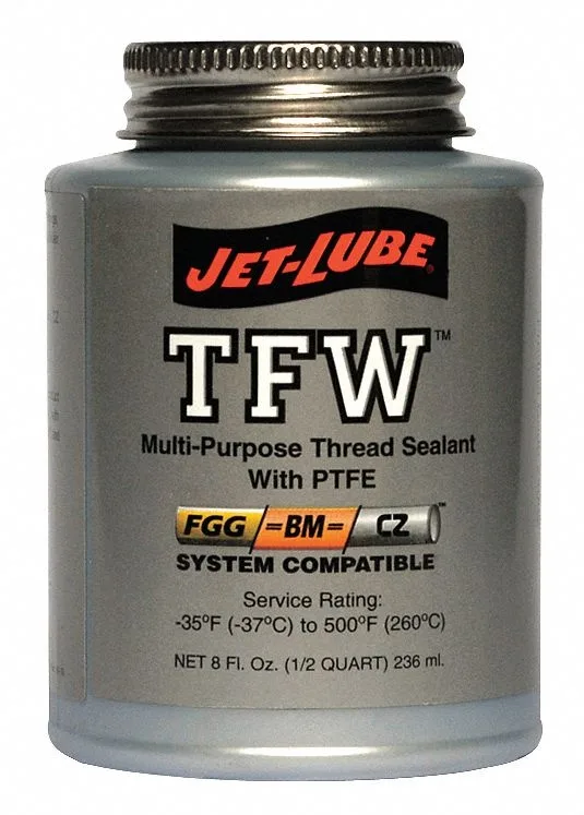 Jet-Lube Jet-Lube 24002 Pipe Thread Sealant 8 oz White 2000 psi — product photo