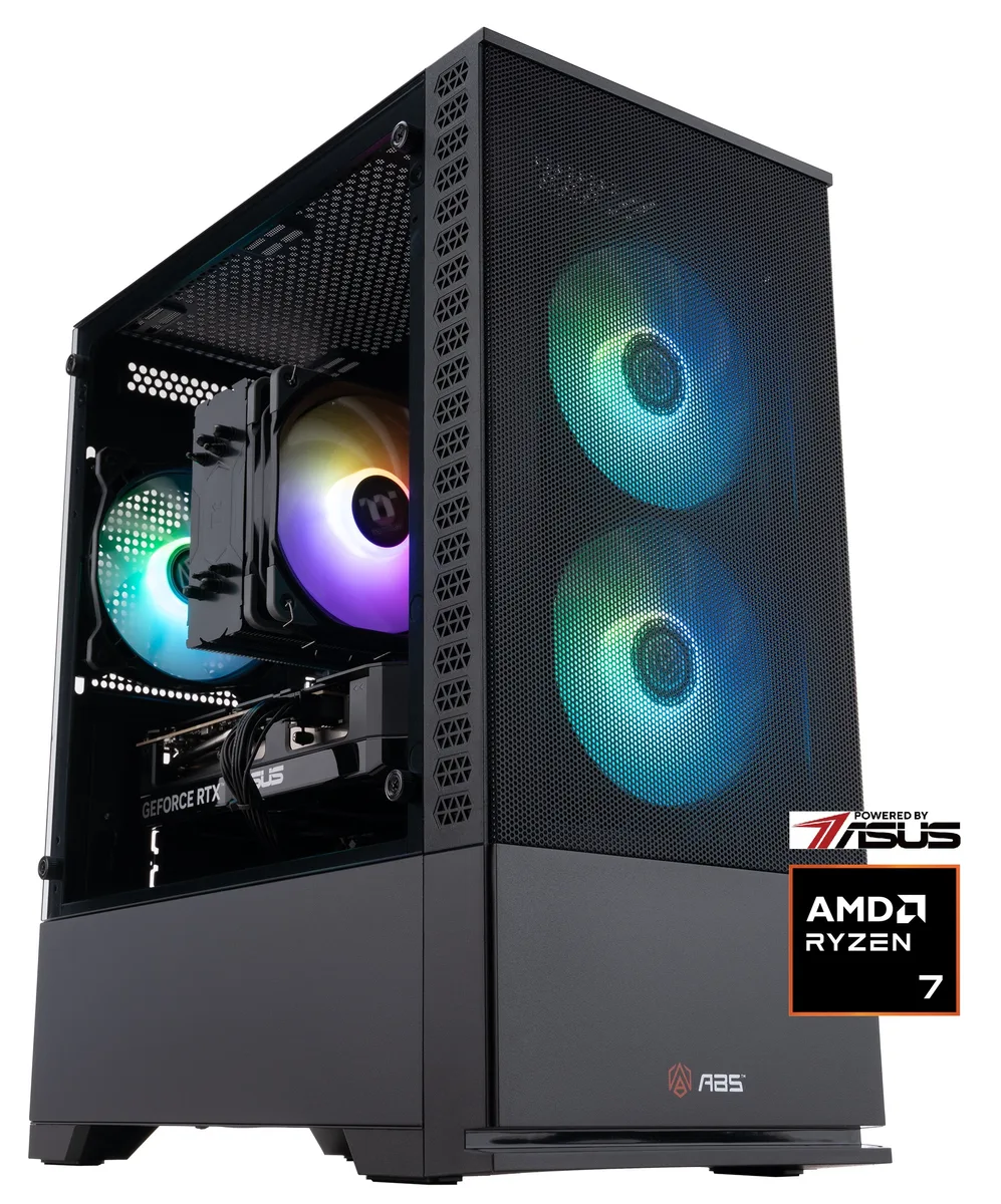 ABS ABS CR9700X5060TI3 gaming PC Ryzen 7 9700X RTX 5060 Ti 16GB 32GB DDR5 1TB NVMe — product photo