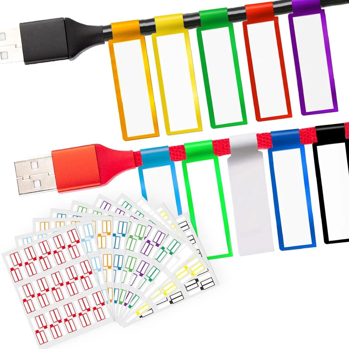  Avery Sxlaonanhai Cable Labels 300 PCS 10 Colors A4 210 x 297 mm — product photo