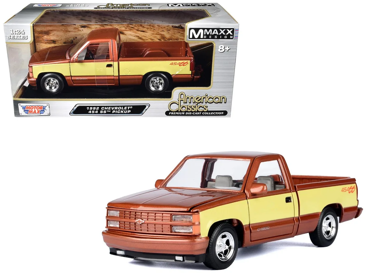 MOTORMAX MOTORMAX 1992 Chevrolet 454 SS Pickup 1/24 Copper Metallic Beige Sides — product photo