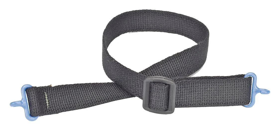 Five black Nomex chin straps for hard hats