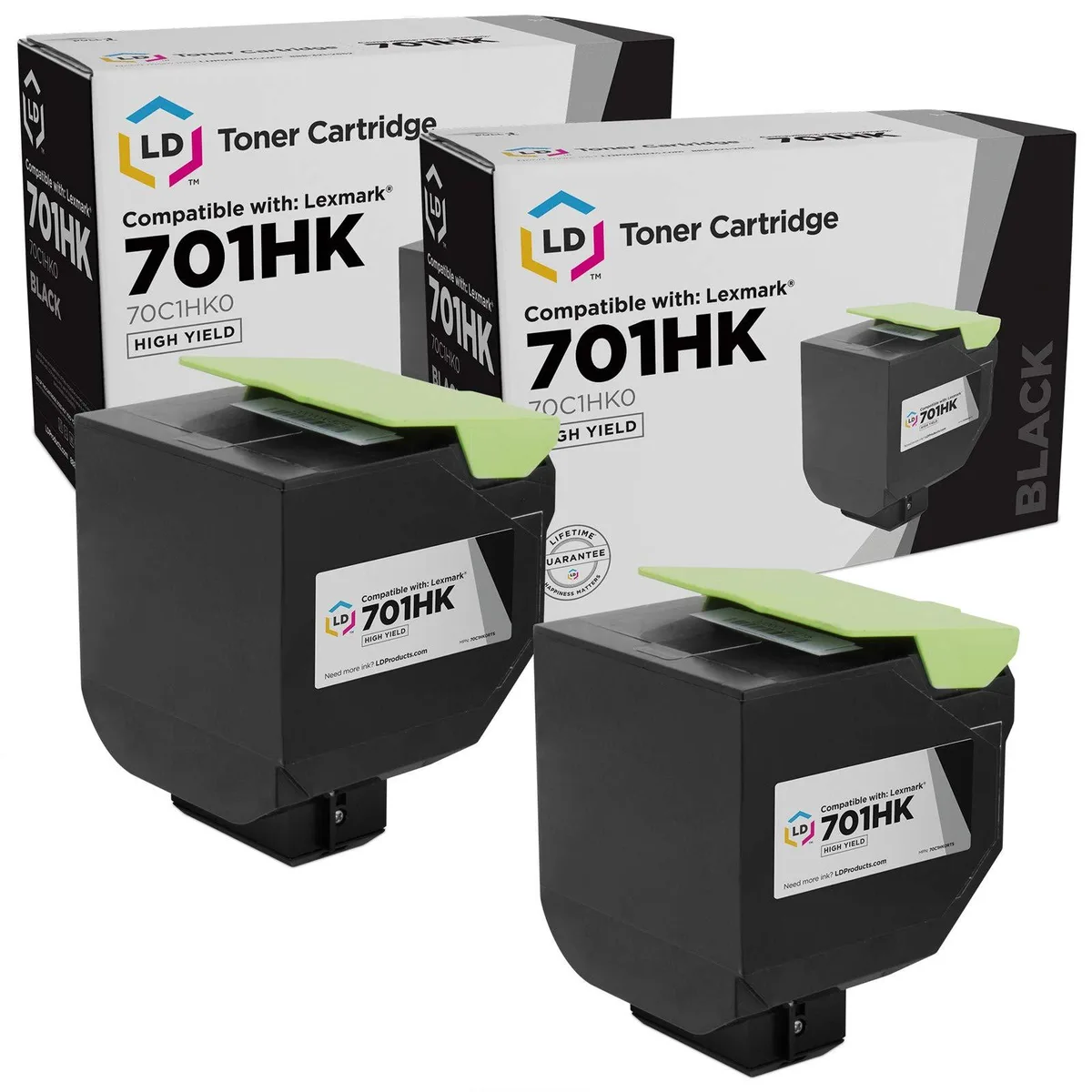 LD Products LD Products 701HK Remanufactured Toner Cartridge 2-Pack Black 4000 Pages — product photo