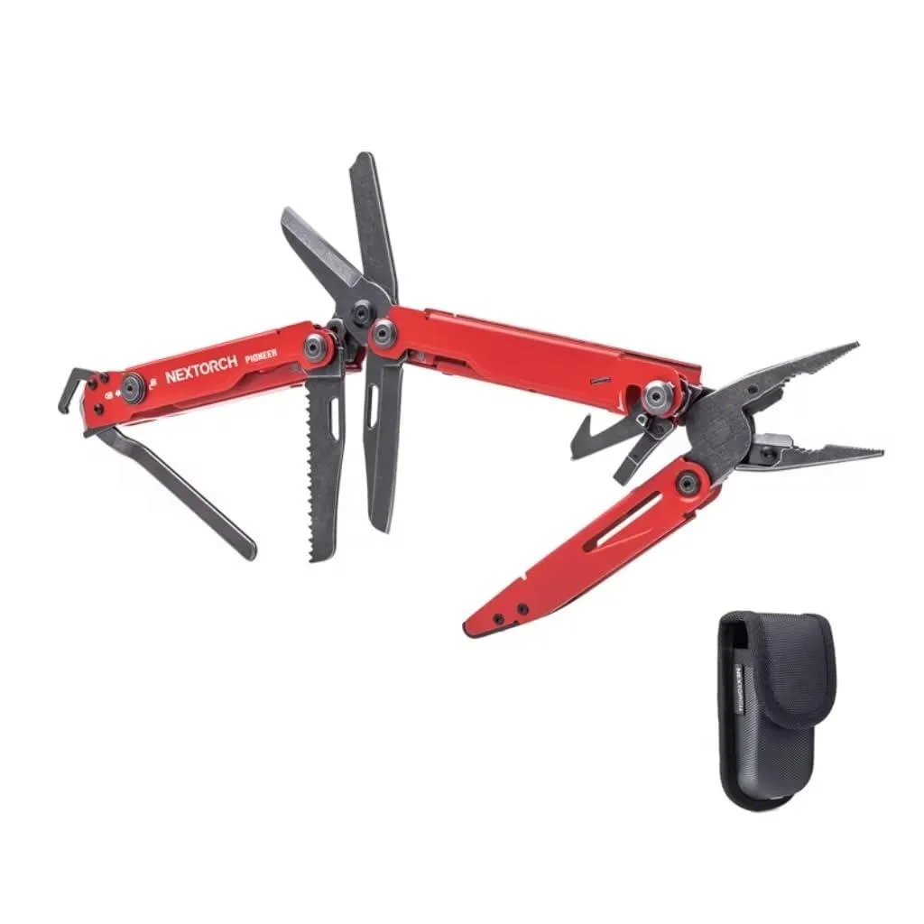  NEXTORCH Pioneer MT20 14-in-1 Multi-tool Red with Glass Breaker — product photo