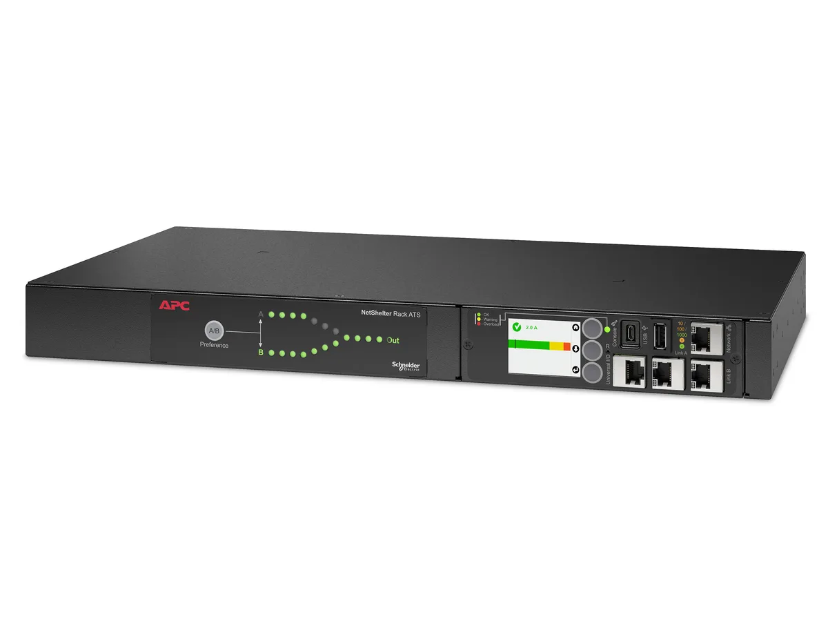 APC APC NetShelter Automatic Transfer Switch AP4450A 15A 100/120V 1440VA 10 outlets — product photo