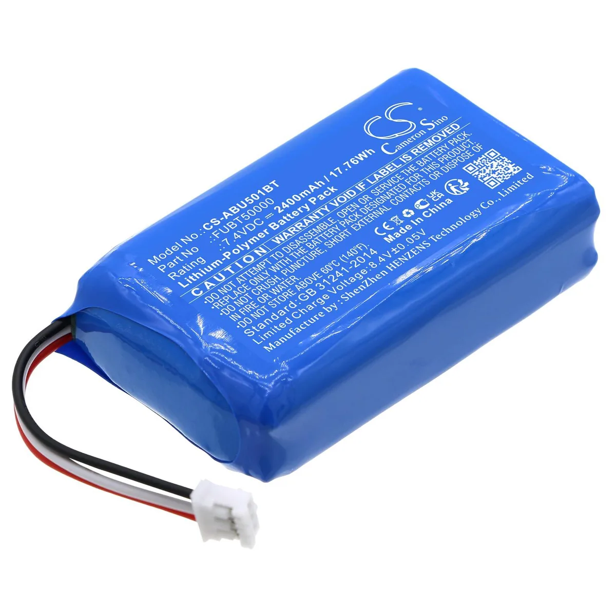  Cameron Sino 2400mAh 7.4V Li-Po Battery for ABUS Secvest FUBT50000 — product photo