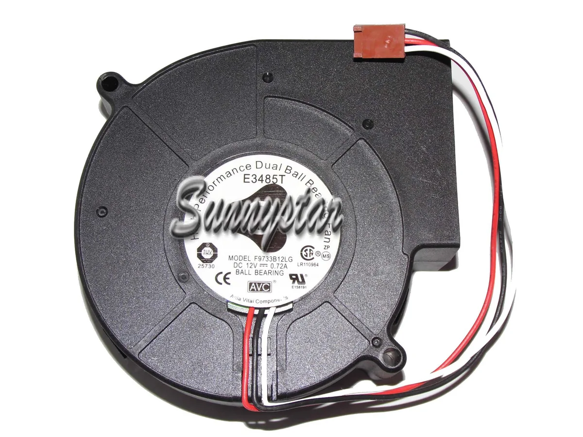 OEM Industries OEM Industries F9733B12LG 100mm 2 Ball 12V .72A 3 Pin Blower CPU cooler — product photo