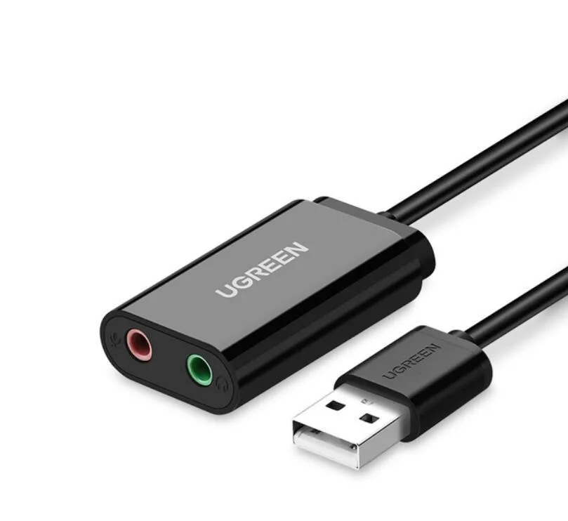 WRIARICH WRIARICH USB Audio Adapter 3.5mm Headphone Mic White — product photo