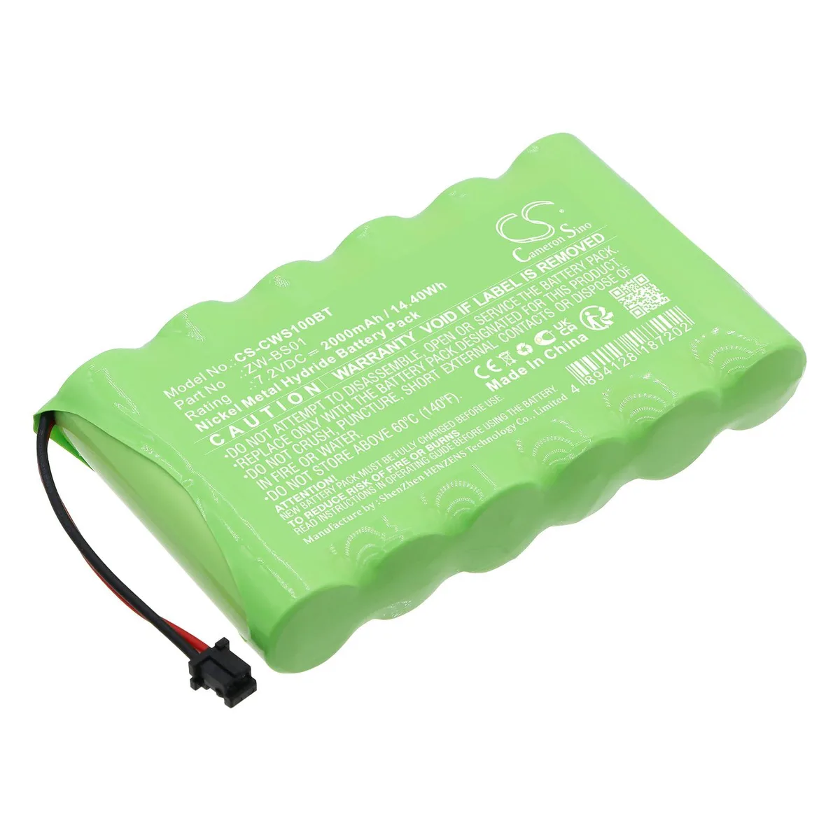  Cameron Sino Battery for CaddX ZeroWire ZW-BS01 2000mAh 7.2V — product photo