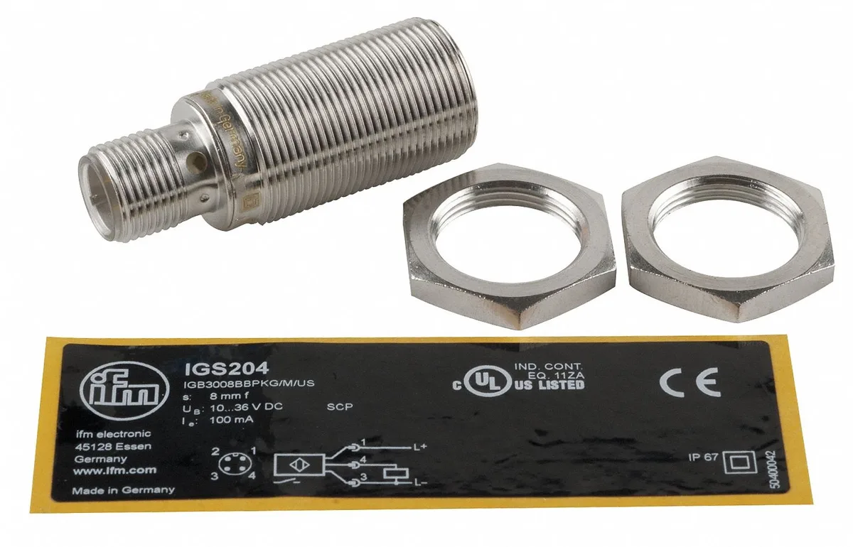 Brass cylindrical inductive sensor M12 connector 70mm length