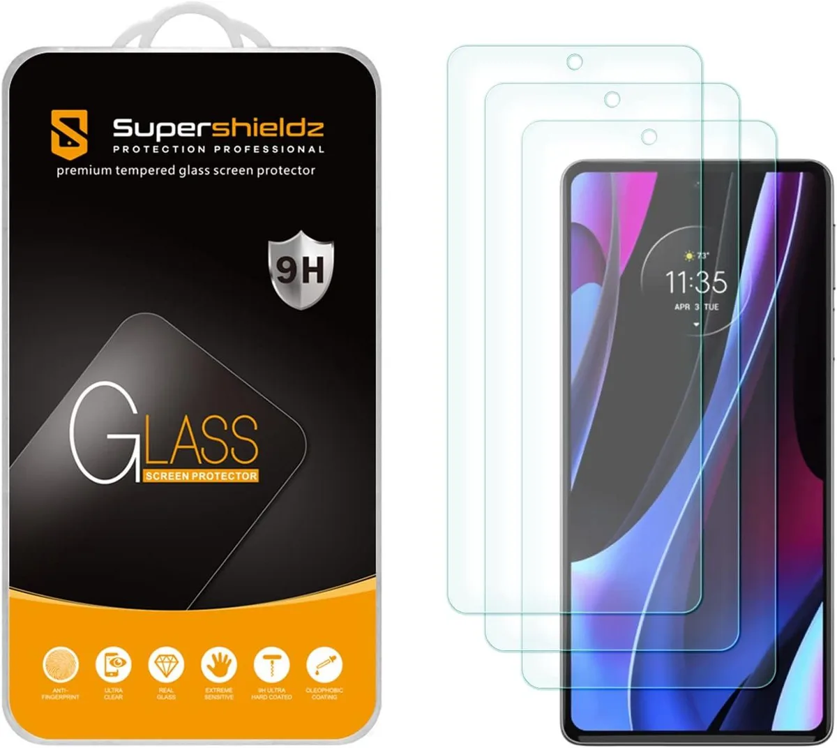 NuoTo NuoTo Tempered Glass Screen Protector 3 Pack for Edge+ 2022 5G UW — product photo