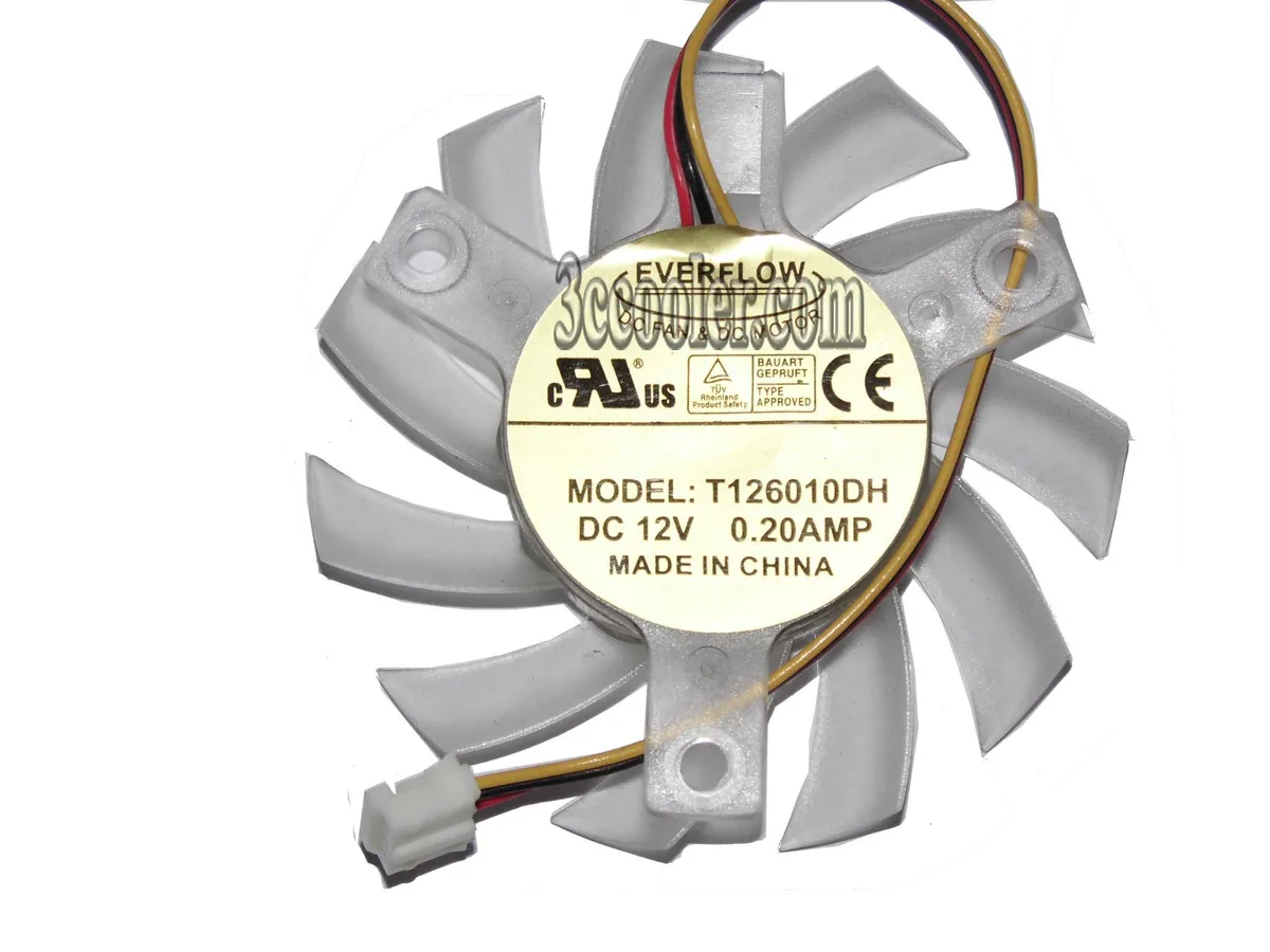 OEM Industries OEM Industries T126010DH 12V .2A 3 Pin Transparent 11 Blade VGA Fan — product photo