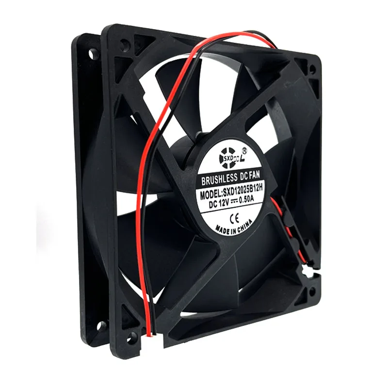 SXDOOL SXDOOL 120mm Case Fan 12V 0.50A 3300 RPM Dual Ball Bearing 107 CFM 45.3 dBA — product photo