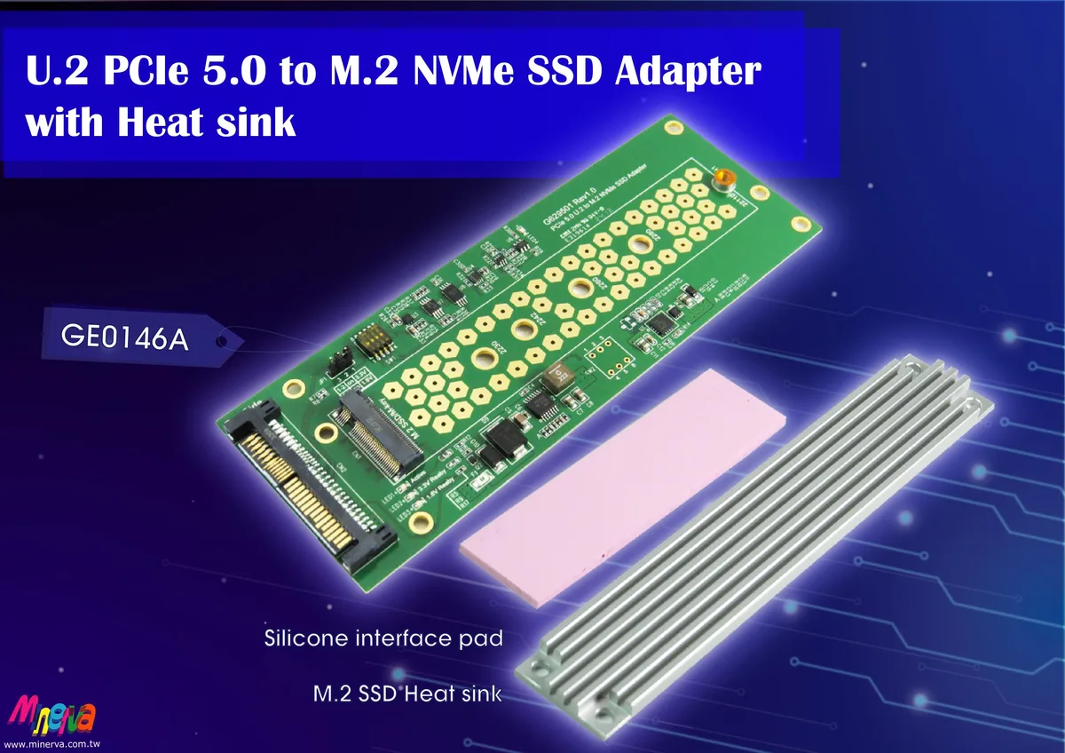 Innocard Innocard SFF-8639 PCIe 5.0 to M.2 3.3V Hot Plug Power Gender Changer — product photo